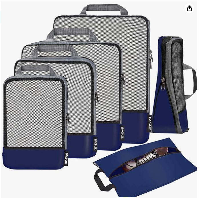 BAGAIL Compression Packing Cubes with Mesh Front for Greater Visibility